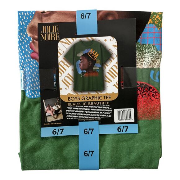Army Olive - Jolie Noire Boy's Black History Month Short Sleeve Graphic Graphic - Picture 2 of 2